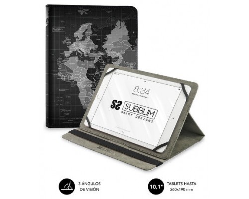 FUNDA TABLET WORLD MAP 10.1""  SUBBLIM