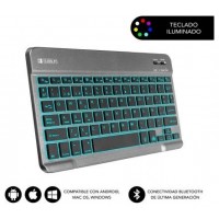 TECLADO WIRELESS SMART BACKLIT BLUETOOTH GRIS SUBBLIM