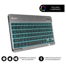 TECLADO WIRELESS SMART BACKLIT BLUETOOTH GRIS SUBBLIM