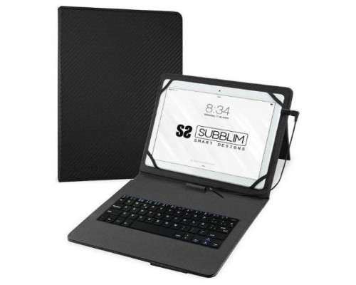 FUNDA TABLET SUBBLIM KEYTAB PRO USB 10,1" BLACK