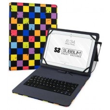 FUNDA + TECLADO TABLET KEYTAB USB 10.1"" SQUARES SUBBLIM