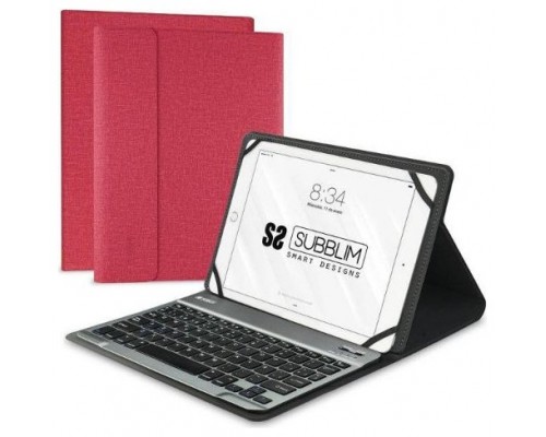 FUNDA TABLET SUBBLIM KEYTAB PRO BLUETOOTH 10,1" RED