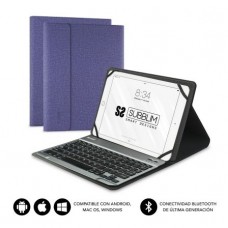 FUNDA + TECLADO TABLET KEYTAB PRO BLUETOOTH 10.1"" MORADO SUBBLIM