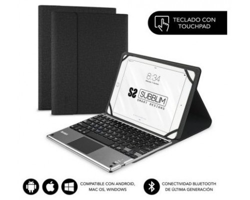 FUNDA TECLADO SUBBLIM KEYTAB PRO BLUETOOTH 10,1" TOUCHPAD BLACK