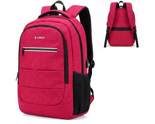 MOCHILA CITY PLUS BACKPACK 16"" ROJO SUBBLIM-AA12 MOCHILA CITY PLUS BACKPACK 16"" ROJO SUBBLIM