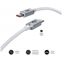CABLE OPTIMUS 60W USB-C/USB-C 1 M BLANCO SUBBLIM