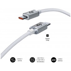 CABLE OPTIMUS 60W USB-C/USB-C 1 M BLANCO SUBBLIM