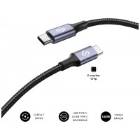 CABLE PLUS 100W USB-C/USB-C 1 M NEGRO SUBBLIM