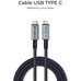 CABLE HIGH 240W USB-C/USB-C 4.0 8K 1.5 M NEGRO SUBBLIM
