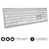 TECLADO SUBBLIM KEYBOARD BLUETOOTH PURE EXTENDED SILVER