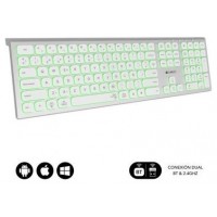 TECLADO SUBBLIM KEYBOARD BLUETOOTH MASTER ILUMINADO EXT SILVER/BLACK