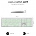 TECLADO WIRELESS MASTER RGB EXTENDIDO PLATA/BLANCO SUBBLIM