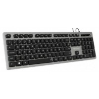 TECLADO USB SUBBLIM WIRED ERGO KEYS SILENT FLAT HQ GREY USB