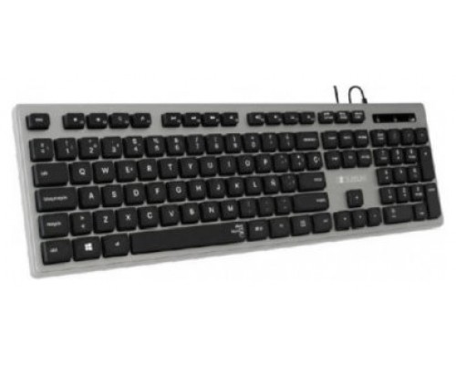 TECLADO USB SUBBLIM WIRED ERGO KEYS SILENT FLAT HQ GREY USB