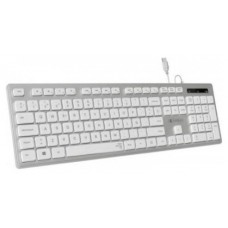 TECLADO USB SUBBLIM WIRED ERGO KEYS SILENT FLAT HQ SILVER USB