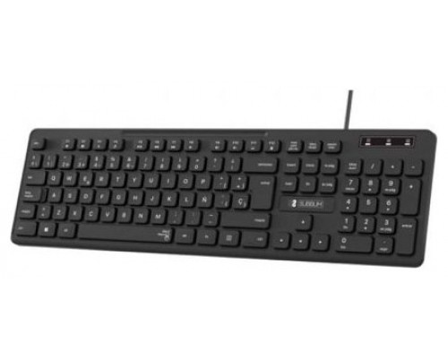 TECLADO BUSINESS SLIM SILENCIOSO WIRED NEGRO SUBBLIM