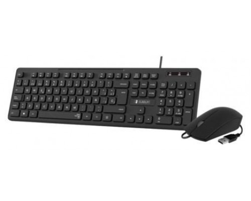 TECLADO + RATON BUSINESS SLIM SILENCIOSO WIRED NEGRO SUBBLIM