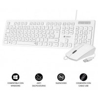 COMBO TECLADO RATON SUBBLIM BUSINESS SLIM SILENCIOSO CON CABLE USB B