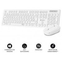 TECLADO + RATON BUSINESS SLIM SILENCIOSO WIRELESS BLANCO SUBBLIM