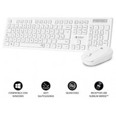 TECLADO + RATON BUSINESS SLIM SILENCIOSO WIRELESS BLANCO SUBBLIM