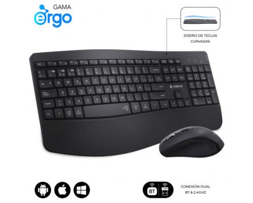 TECLADO + RATON OFFICE PROWAVE WIRELESS NEGRO SUBBLIM