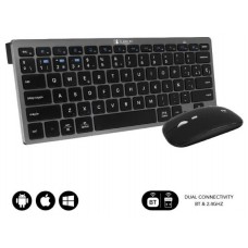 COMBO TECLADO RATON SUBBLIM MULTIDISPOSITIVO COMPACTO GRIS/NEGRO BLUETOOTH