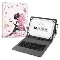 FUNDA + TECLADO TABLET KEYTAB USB HADAS SUBBLIM