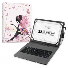 FUNDA + TECLADO TABLET KEYTAB USB HADAS SUBBLIM