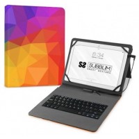 FUNDA TABLET SUBBLIM KEYTAB USB 11" TRIANGULOS