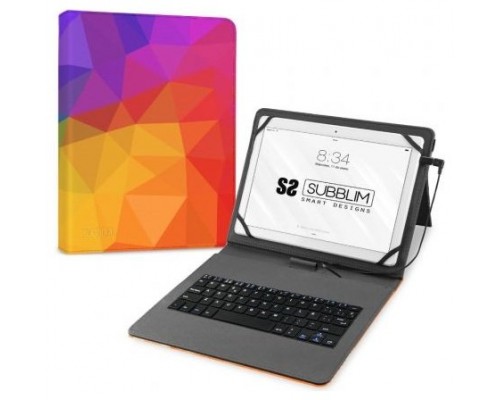 FUNDA TABLET SUBBLIM KEYTAB USB 11" TRIANGULOS