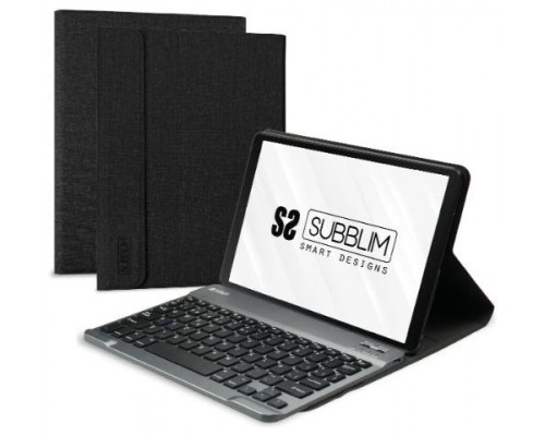 FUNDA + TECLADO TABLET KEYTAB PROBT SAMSUNG TAB A8 10.5"" X200/X205 NEGRO SUBBLIM