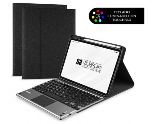 FUNDA + TECLADO TABLET KEYTAB PRO BL BT IPAD PRO 12.9"" 2021/20 NEGRO SUBBLIM