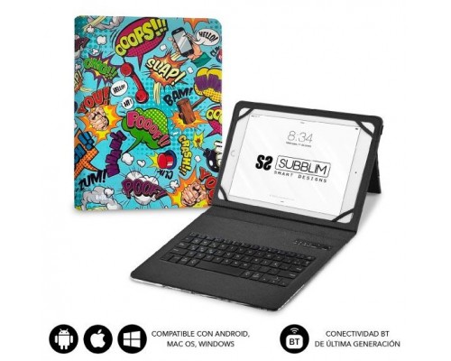 FUNDA + TECLADO TABLET KEYTAB PRO BT TRENDY COMIC SUBBLIM