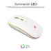 RATON SUBBLIM LED DUAL FLAT RGB WHITE BLUETOOHT BATERIA RECARGABLE