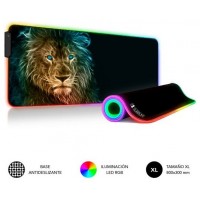 ALFOMBRILLA SUBBLIM MOUSE PAD PREMIUM LED RGB LION 800X300X4