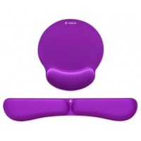 KIT ALFOMBRILLA TECLADO + RATON ERGO MEMORYFLEX MORADO SUBBLIM