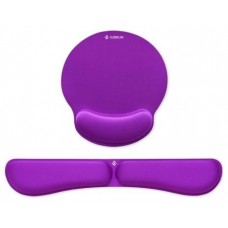 KIT ALFOMBRILLA TECLADO + RATON ERGO MEMORYFLEX MORADO SUBBLIM