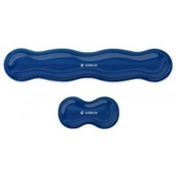 KIT ALFOMBRILLA TECLADO + RATON WRIST REST AZUL OSCURO SUBBLIM