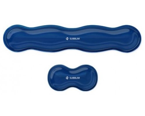 KIT ALFOMBRILLA TECLADO + RATON WRIST REST AZUL OSCURO SUBBLIM
