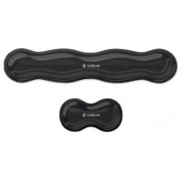 KIT ALFOMBRILLA TECLADO + RATON WRIST REST NEGRO SUBBLIM