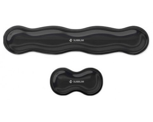 KIT ALFOMBRILLA TECLADO + RATON WRIST REST NEGRO SUBBLIM