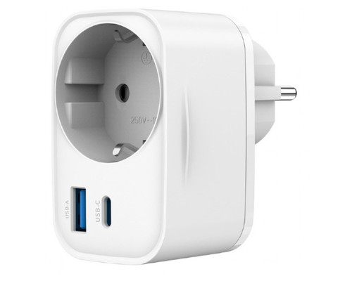 CARGADOR RAPIDO GEMBIRD USB DE 2 PUERTOS CON TOMA DE CA DE PASO 20 W BLANCO-DI5 CARGADOR RAPIDO GEMBIRD USB DE 2 PUERTOS CON TOMA DE CA DE PASO 20 W BLANCO