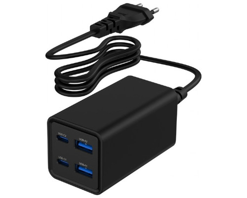 CARGADOR RAPIDO GEMBIRD USB POWERDELIVERY GAN DE 4 PUERTOS 65 W NEGRO