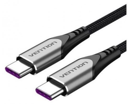 CABLE USB-C A USB-C 2.0 5A 1 M 100W GRIS VENTION