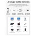 CABLE USB-C A USB-C 4.0 5A 240W 1 M GRIS VENTION