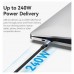 CABLE USB-C A USB-C 4.0 5A 240W 1 M GRIS VENTION