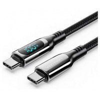 CABLE 2.0 USB-C M/M PANTALLA LED 1.2 M NEGRO VENTION