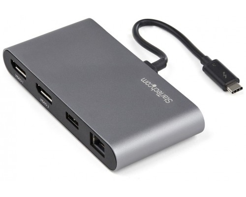 MINI DOCK STARTECH THUNDERBOLT 3 2xDP 4K 60Hz, 1xRJ45, x Hub USB-A (USB 3.0/5 Gbps)