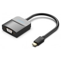 ADAPTADOR CONVERSOR USB-C A VGA/H NEGRO VENTION