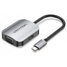 ADAPTADOR CONVERSOR USB-C A VGA/H 0.15 M PLATA VENTION